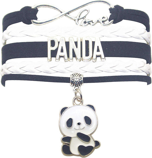 Panda Bracelet Jewelry Bear Infinity Love Panda Charm Bracelet for Adult Panda Fans, Panda Lovers, Panda Themed Bracelets