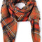 Women'S Cozy Warm Winter Fall Blanket Scarf Stylish Soft Chunky Checked Giant Scarves Shawls