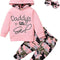 Baby Girl Clothes,Hooded Long Sleeve Printed Leopard Pants Headband Sweatshirt Toddler Outfit Clothing Sets