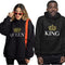 King and Queen Matching Hoodies for Couples His & Hers Boyfriend Girlfriend Wife Husband Couple Hoodie Set